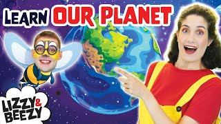 Learn Seven Continents with Lizzy  Toddler Learning Videos SpeechNursery Rhymes Preschool [upl. by Lunt873]