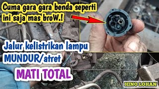 Penyebab dan cara mengatasi Jalur Kelistrikan Lampu MUNDURatret mati total  HINO LOHAN [upl. by Ttreve]