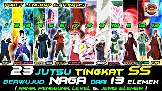 BAHAS TUNTAS 23 JUTSU TINGKAT SS DARI 13 ELEMEN BERBENTUK NAGA BESERTA PENGGUNANYA DI NARUTO [upl. by Silva]