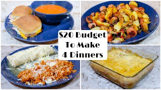 Making 4 Dinners for 20  Budget Meals for Two  Dollar Tree Dinners  Simple Recipes [upl. by Llieno]