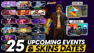 ALL 25 UPCOMING EVENTS  KOF 3  PROMO DIAMONDS  JJK RESALE AND MORE [upl. by Pietje431]