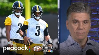 Russell Wilson Justin Fields still competing for Steelers QB1 role  Pro Football Talk  NFL on NBC [upl. by Airamas]