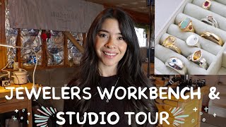 Jewelers Studio amp Workbench Tour  At Home Jewelry Studio Set Up [upl. by Wilden]