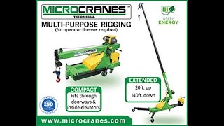 Microcranes® Mini Cranes Portable Material Hoist [upl. by Neik]