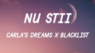 Carla’s Dreams x Blacklist  Nu Stii VersuriLyrics [upl. by Ludovika]