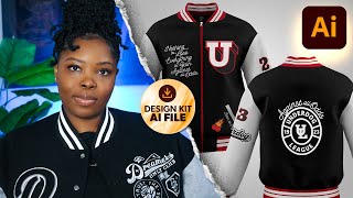 How to Design a Varsity Jacket in Adobe Illustrator [upl. by Sicular705]