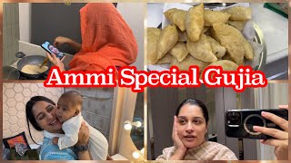 Ammi ki special gujia banayee Video call pe recipe😜 My favourite quick face cleanup at home [upl. by Eiryk]