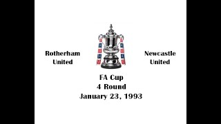 FA Cup 19921993 4 Round Rotherham United  Newcastle United Highlights [upl. by Lyons]