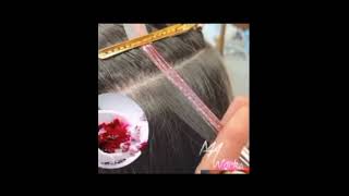 How to put hair tinsel glitter hair hair extensions [upl. by Adnawyek752]