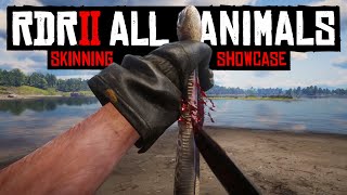 SKINNING amp CAPTURING ALL ANIMALS in RDR2 First Person [upl. by Alexina]