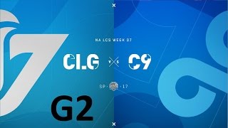 CLG vs C9 Game 2 Highlights  2017 NALCS SPRING SPLIT  WEEK 7 DAY 3 [upl. by Rolan]