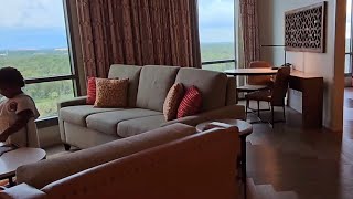 Dlx Suite w Club Level 15th floor Room Tour Gran Destino Tower Disneys Coronado Springs Resort [upl. by Acnoib]