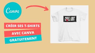 Print On Demand  Créer des tshirts personnalisés gratuitement avec Canva  Canva TUTO [upl. by Hewe]