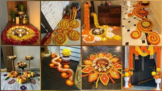 Latest Diwali Decoration Ideas With FlowersMarigold Garland Decoration Ideas For Diwali [upl. by Imotas388]