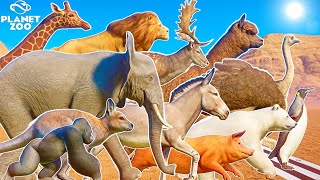 75 Animals Mega Running Race in Desert Prehistoric Animals Who will win this race [upl. by Nedroj]