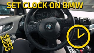 How to set clock on BMW E46 E39 E38 E53 [upl. by Wendalyn]