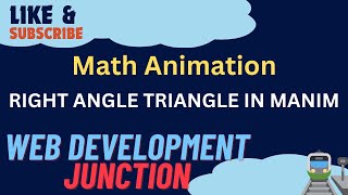 Creating a Right Angle Triangle with Manim Math Animation [upl. by Green]