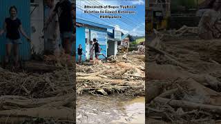 Aftermath of Super Typhoon Kristine in Laurel Batangas Philippines shorts shortvideo cyclone [upl. by Coshow]