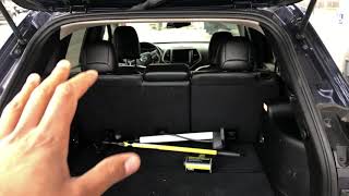 Jeep Cherokee – How to lay rear seats down flat [upl. by Iny]