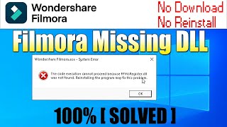 SOLVED How to Fix the Issue FCommonViewdll Not Found in Filmora  ffwsregisterdll [upl. by Kendrah]