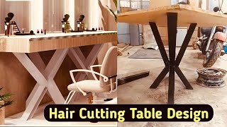 New latest Hair Cutting Salon Table New Design 2024 Ms Pipe Welding Work Raza fancy steel [upl. by Min645]