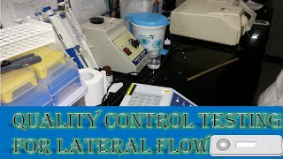 QUALITY CONTROL TESTING FOR LATERAL FLOW ASSAY OR RAPID TEST [upl. by Vasta831]