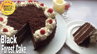 চুলায় তৈরি ব্ল্যাক ফরেস্ট কেক ॥ Black Forest Cake Recipe Without Oven ॥How To Make Black Forest Cake [upl. by Ragouzis]