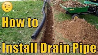 Proper Installation of Landscape Drainage Pipe [upl. by Konrad]