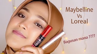 BATTLE MASKARA  Maybelline The Falsies Push Up Drama VS Loreal Paris Voluminous Lash Paradise [upl. by Eey530]