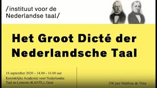 Het Groot Dicté der Nederlandsche Taal [upl. by Free]