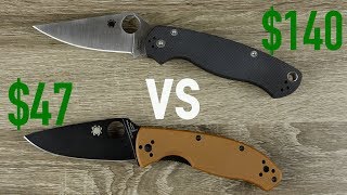 Spyderco Paramilitary 2 vs Spyderco Tenacious [upl. by Mandy]