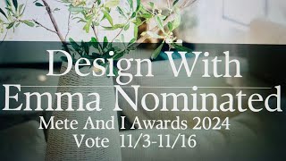 Mete And I Awards NominationsDesign With Emmaawards meteandIyoutube [upl. by Flieger]