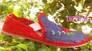 👟 Alpargatas o tenis tejidos a crochet paso a paso para damas 👟 [upl. by Imik52]