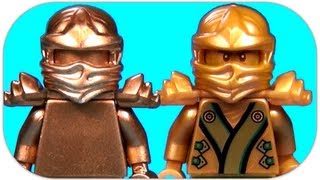 LEGO Gold Ninja REAL VS CUSTOM Ninjago Comparison  BrickQueen [upl. by Kerrin]