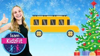 The Wheels on the Bus Christmas 🚌🎄 Nursery Rhymes amp Kids Songs  TeamKidzFit Dances [upl. by Gnol]