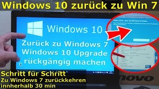 Windows 10 zurück zu Windows 7  Update rückgängig machen  Downgrade  windowsold [upl. by Felicidad]