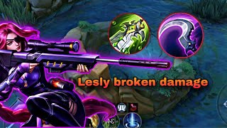 Lesly broken damage Use this build for aesy win🔥 lesly best build  MLBB [upl. by Born]