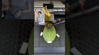 leaf engraving machine leaf carving laser engraving [upl. by Tenn]