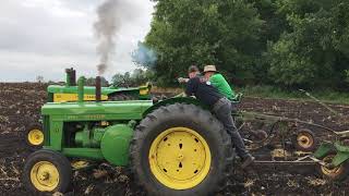 John Deere R 630 730 gas 730 diesel and 830 diesel plowing [upl. by Altheta969]