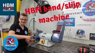 Unboxing HBM 200 mm Slijpmachine en Bandschuurmachine Belt Grinder [upl. by Jehovah]