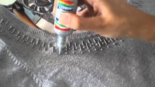 Tutorial efeito de bordado com tinta metálica [upl. by Amby895]