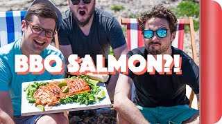 How to BBQ Salmon Perfectly Even on a Beach  Sorted Food [upl. by Alfredo381]