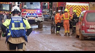 Els bombers de la Diputació de València continuen en el seu treball dauxili i neteja a Benetússer [upl. by Verbenia]