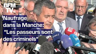 Naufrage dans la Manche la réaction en intégralité de Gérald Darmanin [upl. by Schilling]