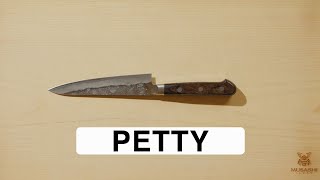 Petty Knife  Japanese Kitchen Knife Introduction  MUSASHI JAPAN [upl. by Gratianna]