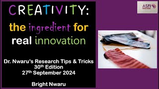 CREATIVITY The Ingredient for Real Innovation [upl. by Udell918]