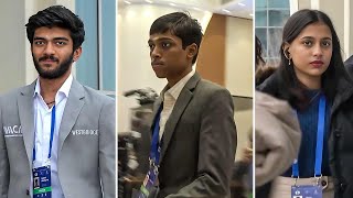 Indian Chess Superstars enter the playing hall in Swag [upl. by Eidorb]