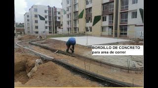 BORDILLO DE CONCRETO para cancha de usos multiples [upl. by Anidal]