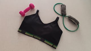 Sew a padded sports bra easily FULL TUTORIALCups included [upl. by Nivak903]