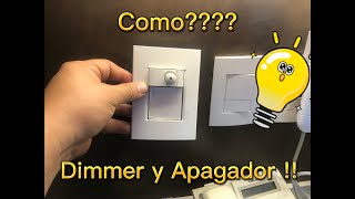 Cómo instalar apagador sencillo y probar tu Dimmer o atenuador con diagrama explicado [upl. by Zavala515]